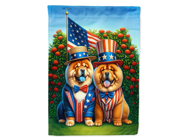 Caroline's Treasures DAC4214GF All American Chow Chow Garden Flag Mailbox Flag Decorative Yard Flag Banner Outside Patio Artwork Yard Flower Beds,...
