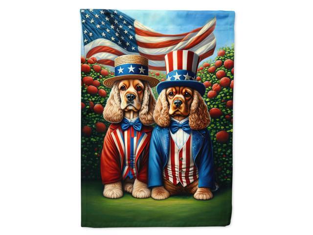 Caroline's Treasures DAC4217GF All American Cocker Spaniel Garden Flag Mailbox Flag Decorative Yard Flag Banner Outside Patio Artwork Yard Flower...