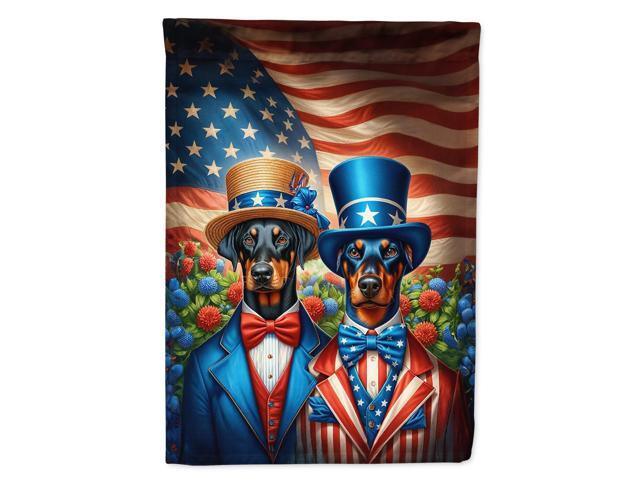 Caroline's Treasures DAC4227GF All American Doberman Pinscher Garden Flag Mailbox Flag Decorative Yard Flag Banner Outside Patio Artwork Yard...