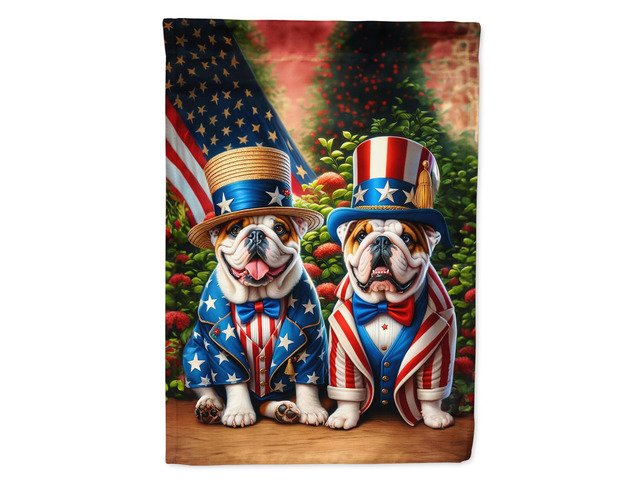 Caroline's Treasures DAC4233GF All American English Bulldog Garden Flag Mailbox Flag Decorative Yard Flag Banner Outside Patio Artwork Yard Flower...
