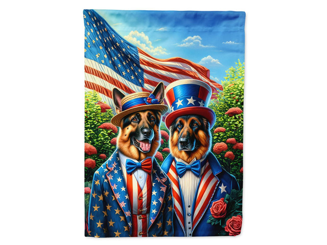 Caroline's Treasures DAC4239GF All American German Shepherd Garden Flag Mailbox Flag Decorative Yard Flag Banner Outside Patio Artwork Yard Flower...