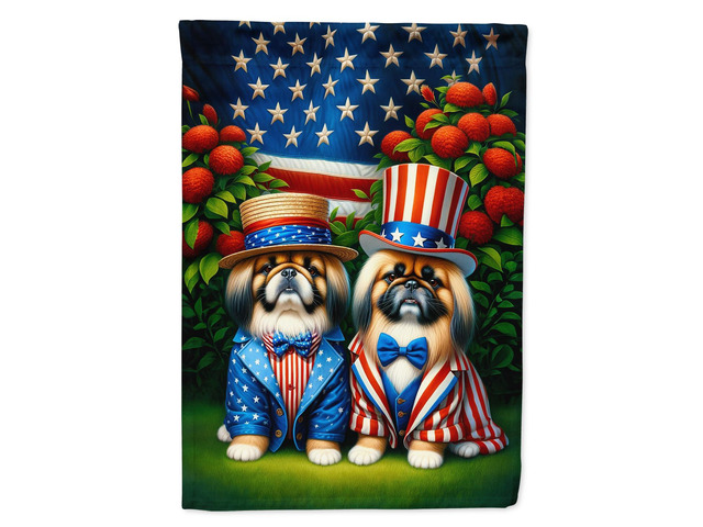 Caroline's Treasures DAC4282GF All American Pekingese Garden Flag Mailbox Flag Decorative Yard Flag Banner Outside Patio Artwork Yard Flower Beds,...