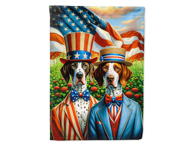 Caroline's Treasures DAC4285CHF All American Pointer House Flag Large Porch Sleeve Pole Decorative Outside Yard Banner Artwork Wall Hanging,...