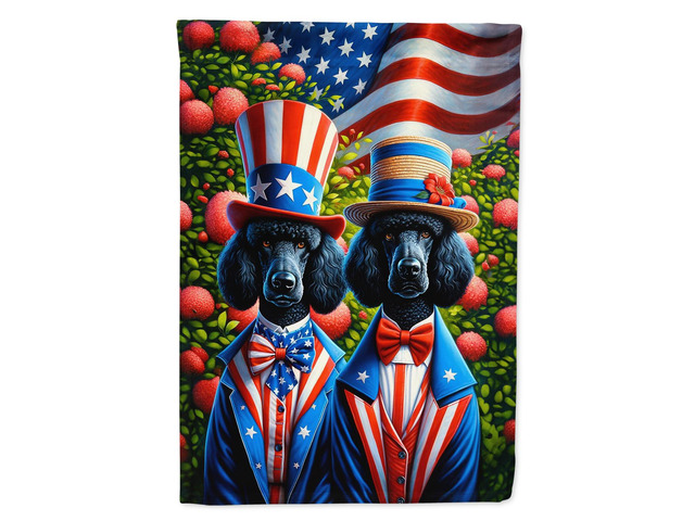 Caroline's Treasures DAC4290GF All American Poodle Garden Flag Mailbox Flag Decorative Yard Flag Banner Outside Patio Artwork Yard Flower Beds,...