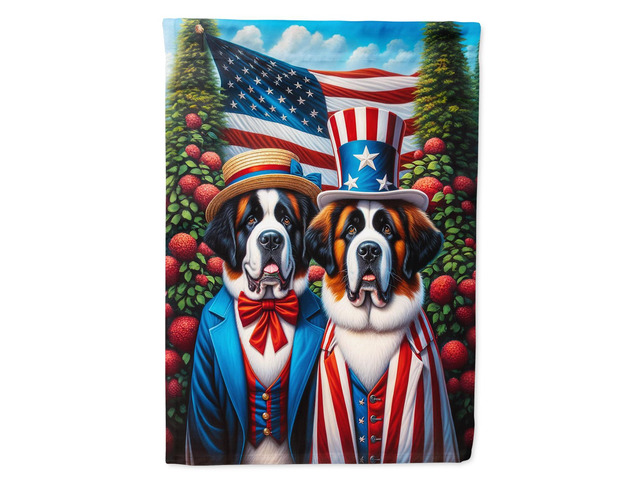 Caroline's Treasures DAC4301GF All American Saint Bernard Garden Flag Mailbox Flag Decorative Yard Flag Banner Outside Patio Artwork Yard Flower...