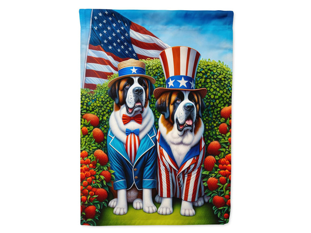 Caroline's Treasures DAC4302GF All American Saint Bernard Garden Flag Mailbox Flag Decorative Yard Flag Banner Outside Patio Artwork Yard Flower...