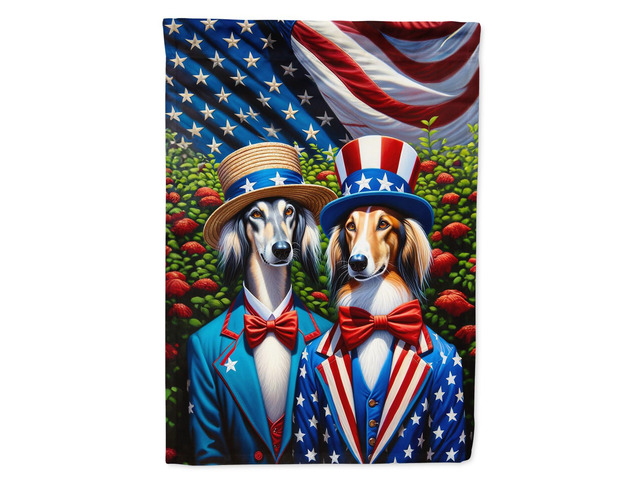 Caroline's Treasures DAC4303GF All American Saluki Garden Flag Mailbox Flag Decorative Yard Flag Banner Outside Patio Artwork Yard Flower Beds,...