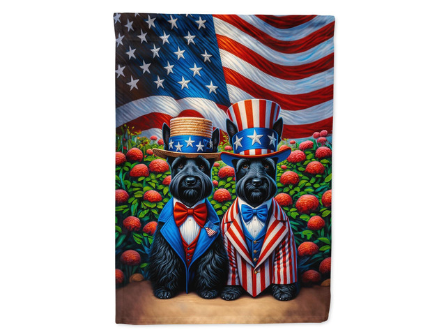 Caroline's Treasures DAC4310GF All American Scottish Terrier Garden Flag Mailbox Flag Decorative Yard Flag Banner Outside Patio Artwork Yard Flower...
