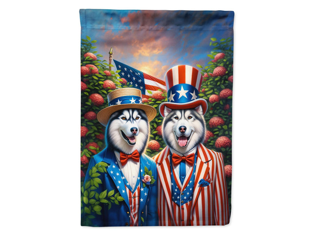 Caroline's Treasures DAC4317CHF All American Siberian Husky House Flag Large Porch Sleeve Pole Decorative Outside Yard Banner Artwork Wall Hanging,...
