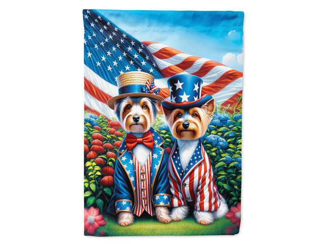 Caroline's Treasures DAC4319CHF All American Silky Terrier House Flag Large Porch Sleeve Pole Decorative Outside Yard Banner Artwork Wall Hanging,...
