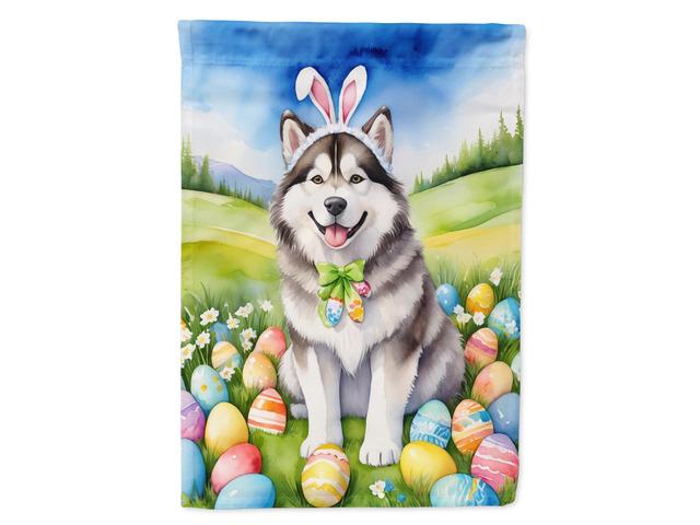 Caroline's Treasures DAC4922GF Alaskan Malamute Easter Egg Hunt Garden Flag Mailbox Flag Decorative Yard Flag Banner Outside Patio Artwork Yard...