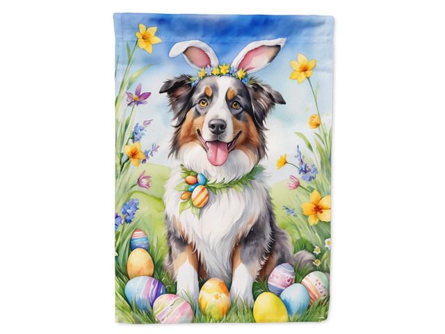 Caroline's Treasures DAC4934GF Australian Shepherd Easter Egg Hunt Garden Flag Mailbox Flag Decorative Yard Flag Banner Outside Patio Artwork Yard...