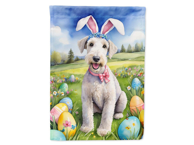 Caroline's Treasures DAC4944GF Bedlington Terrier Easter Egg Hunt Garden Flag Mailbox Flag Decorative Yard Flag Banner Outside Patio Artwork Yard...