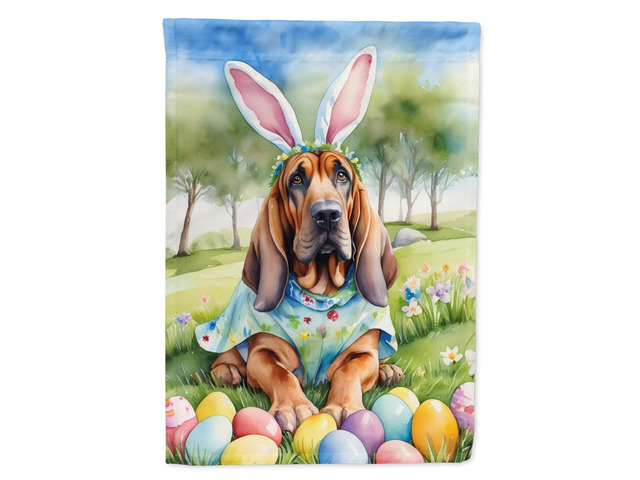 Caroline's Treasures DAC4958GF Bloodhound Easter Egg Hunt Garden Flag Mailbox Flag Decorative Yard Flag Banner Outside Patio Artwork Yard Flower...