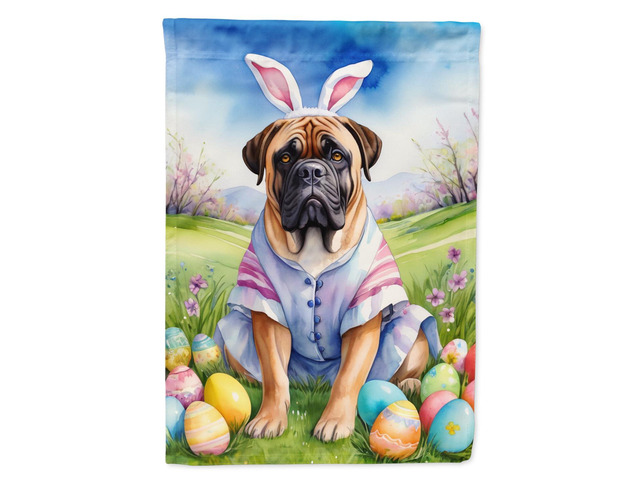 Caroline's Treasures DAC4976GF Bullmastiff Easter Egg Hunt Garden Flag Mailbox Flag Decorative Yard Flag Banner Outside Patio Artwork Yard Flower...