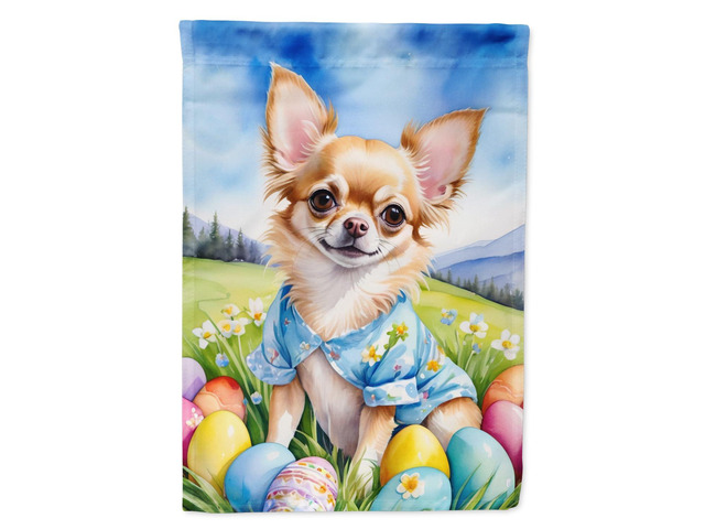Caroline's Treasures DAC4988GF Chihuahua Easter Egg Hunt Garden Flag Mailbox Flag Decorative Yard Flag Banner Outside Patio Artwork Yard Flower...