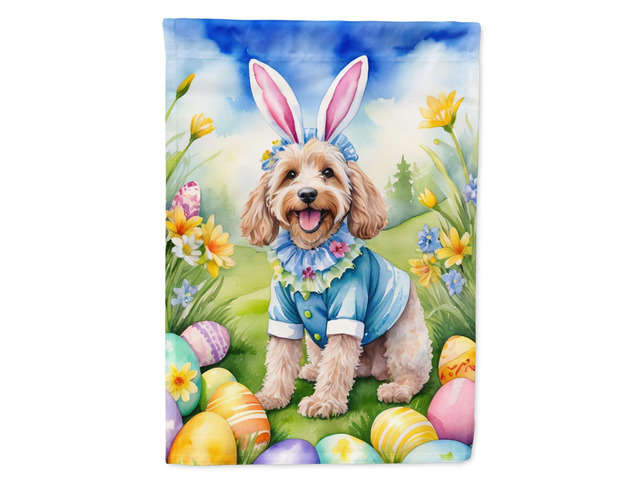 Caroline's Treasures DAC4995GF Cockapoo Easter Egg Hunt Garden Flag Mailbox Flag Decorative Yard Flag Banner Outside Patio Artwork Yard Flower...