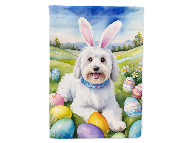 Caroline's Treasures DAC5003GF Coton de Tulear Easter Egg Hunt Garden Flag Mailbox Flag Decorative Yard Flag Banner Outside Patio Artwork Yard...