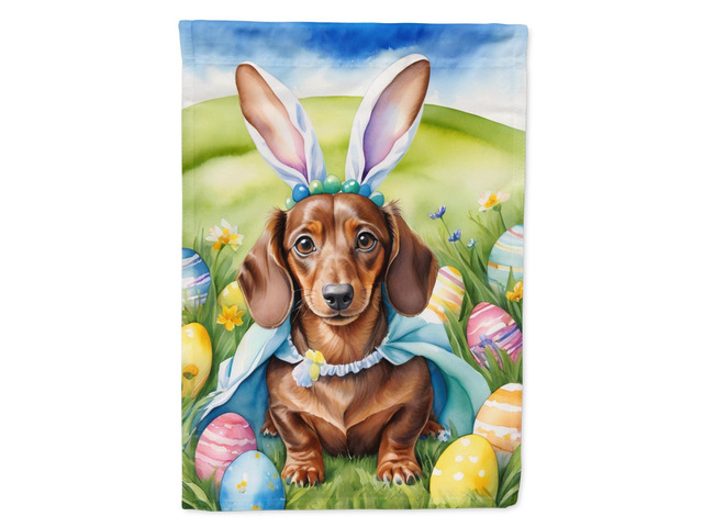 Caroline's Treasures DAC5008GF Dachshund Easter Egg Hunt Garden Flag Mailbox Flag Decorative Yard Flag Banner Outside Patio Artwork Yard Flower...