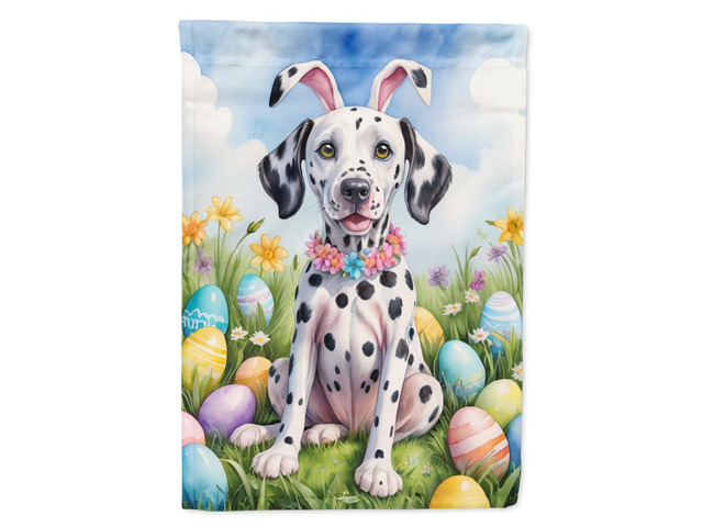 Caroline's Treasures DAC5011GF Dalmatian Easter Egg Hunt Garden Flag Mailbox Flag Decorative Yard Flag Banner Outside Patio Artwork Yard Flower...