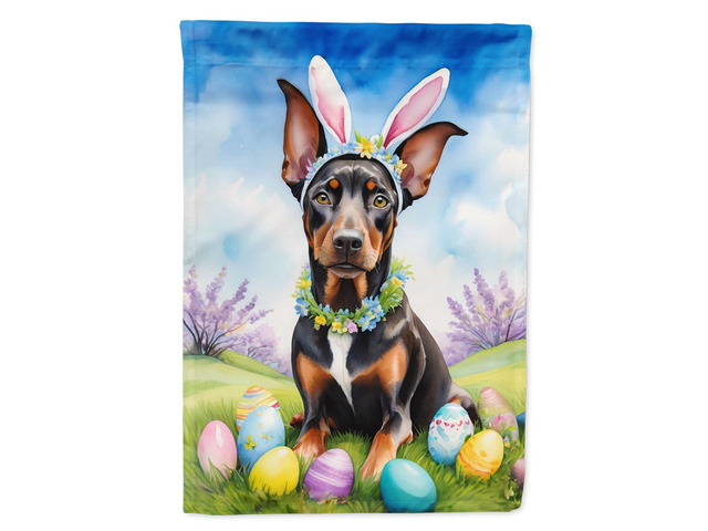Caroline's Treasures DAC5014GF Doberman Pinscher Easter Egg Hunt Garden Flag Mailbox Flag Decorative Yard Flag Banner Outside Patio Artwork Yard...