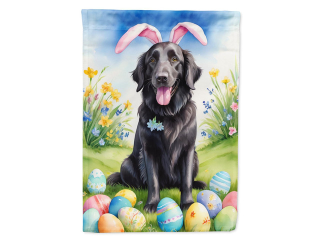 Caroline's Treasures DAC5034GF Flat-Coated Retriever Easter Egg Hunt Garden Flag Mailbox Flag Decorative Yard Flag Banner Outside Patio Artwork...