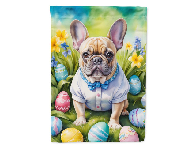 Caroline's Treasures DAC5041GF French Bulldog Easter Egg Hunt Garden Flag Mailbox Flag Decorative Yard Flag Banner Outside Patio Artwork Yard...