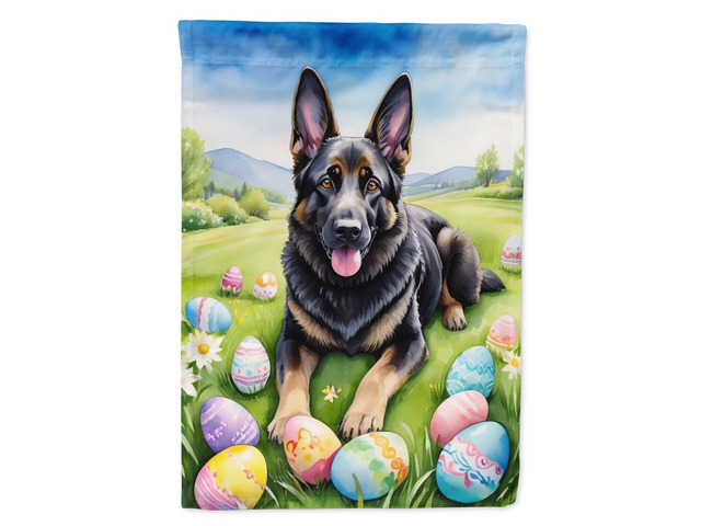 Caroline's Treasures DAC5042GF Black German Shepherd Easter Egg Hunt Garden Flag Mailbox Flag Decorative Yard Flag Banner Outside Patio Artwork...
