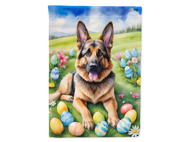 Caroline's Treasures DAC5046GF German Shepherd Easter Egg Hunt Garden Flag Mailbox Flag Decorative Yard Flag Banner Outside Patio Artwork Yard...