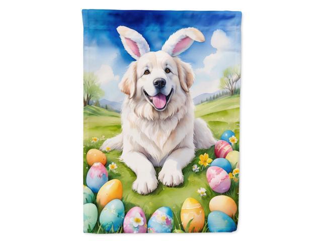 Caroline's Treasures DAC5065GF Great Pyrenees Easter Egg Hunt Garden Flag Mailbox Flag Decorative Yard Flag Banner Outside Patio Artwork Yard...