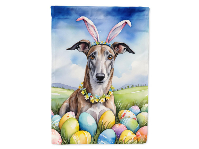 Caroline's Treasures DAC5070GF Greyhound Easter Egg Hunt Garden Flag Mailbox Flag Decorative Yard Flag Banner Outside Patio Artwork Yard Flower...