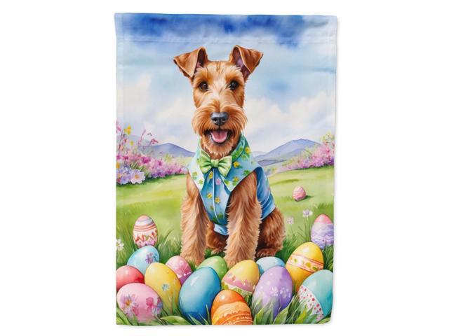 Caroline's Treasures DAC5078GF Irish Terrier Easter Egg Hunt Garden Flag Mailbox Flag Decorative Yard Flag Banner Outside Patio Artwork Yard Flower...