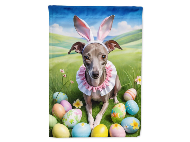 Caroline's Treasures DAC5082GF Italian Greyhound Easter Egg Hunt Garden Flag Mailbox Flag Decorative Yard Flag Banner Outside Patio Artwork Yard...