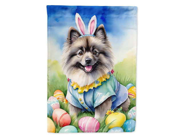 Caroline's Treasures DAC5088GF Keeshond Easter Egg Hunt Garden Flag Mailbox Flag Decorative Yard Flag Banner Outside Patio Artwork Yard Flower...