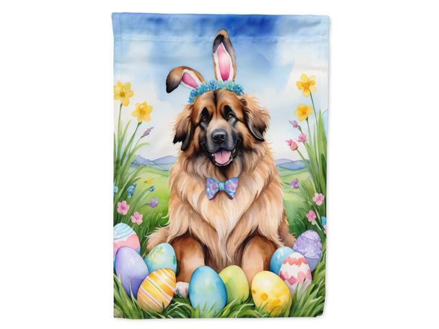 Caroline's Treasures DAC5106GF Leonberger Easter Egg Hunt Garden Flag Mailbox Flag Decorative Yard Flag Banner Outside Patio Artwork Yard Flower...