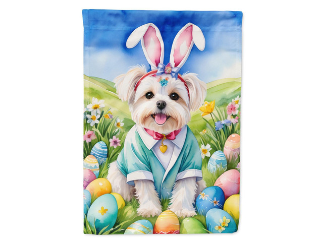 Caroline's Treasures DAC5110GF Maltese Easter Egg Hunt Garden Flag Mailbox Flag Decorative Yard Flag Banner Outside Patio Artwork Yard Flower Beds,...