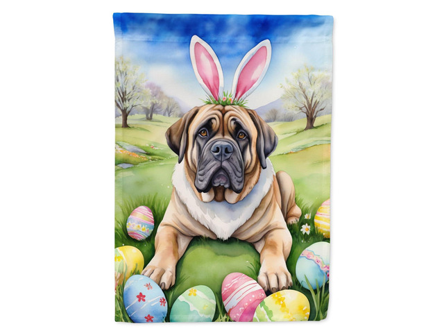 Caroline's Treasures DAC5114GF Mastiff Easter Egg Hunt Garden Flag Mailbox Flag Decorative Yard Flag Banner Outside Patio Artwork Yard Flower Beds,...