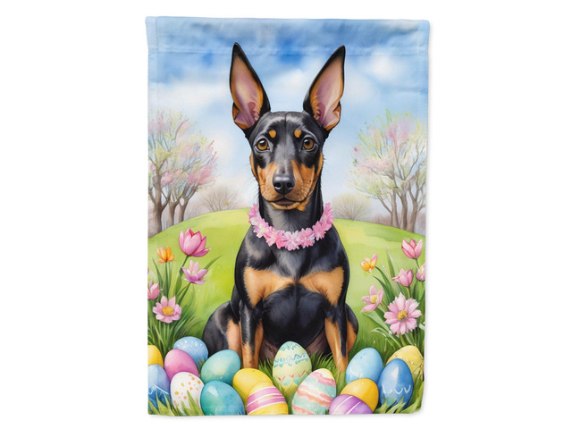 Caroline's Treasures DAC5113GF Manchester Terrier Easter Egg Hunt Garden Flag Mailbox Flag Decorative Yard Flag Banner Outside Patio Artwork Yard...