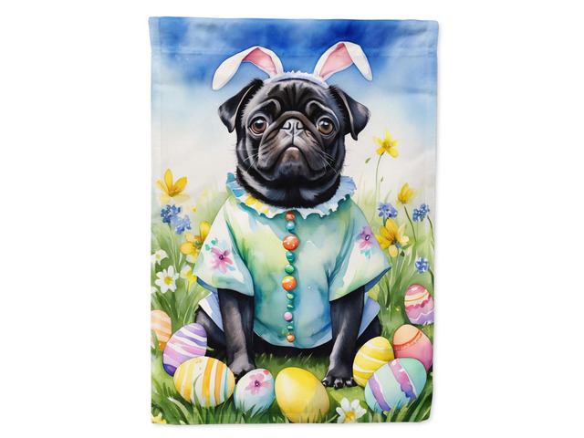 Caroline's Treasures DAC5150GF Pug Easter Egg Hunt Garden Flag Mailbox Flag Decorative Yard Flag Banner Outside Patio Artwork Yard Flower Beds,...
