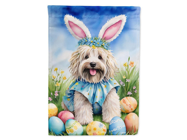 Caroline's Treasures DAC5154GF Puli Easter Egg Hunt Garden Flag Mailbox Flag Decorative Yard Flag Banner Outside Patio Artwork Yard Flower Beds,...