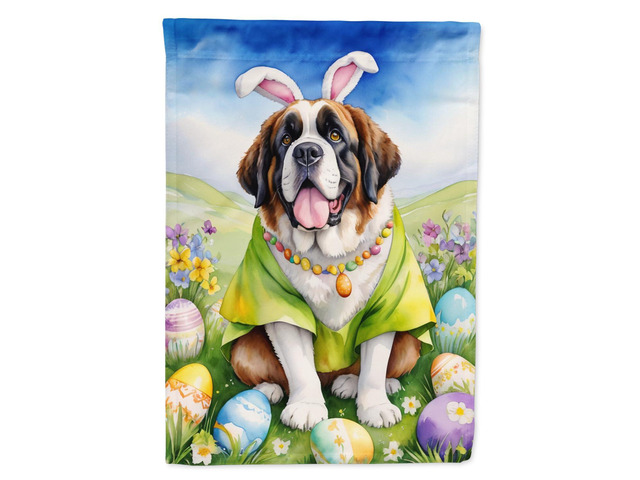 Caroline's Treasures DAC5161GF Saint Bernard Easter Egg Hunt Garden Flag Mailbox Flag Decorative Yard Flag Banner Outside Patio Artwork Yard Flower...