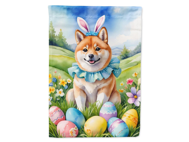 Caroline's Treasures DAC5178GF Shiba Inu Easter Egg Hunt Garden Flag Mailbox Flag Decorative Yard Flag Banner Outside Patio Artwork Yard Flower...
