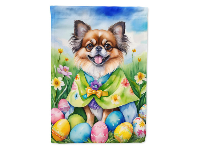 Caroline's Treasures DAC5193GF Tibetan Spaniel Easter Egg Hunt Garden Flag Mailbox Flag Decorative Yard Flag Banner Outside Patio Artwork Yard...