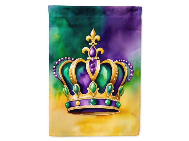Caroline's Treasures DAC5215CHF King's Mardi Gras Crown House Flag Large Porch Sleeve Pole Decorative Outside Yard Banner Artwork Wall Hanging,...