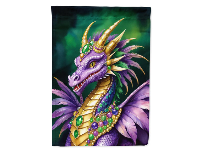 Caroline's Treasures DAC5220GF Dragon King of Mardi Gras Garden Flag Mailbox Flag Decorative Yard Flag Banner Outside Patio Artwork Yard Flower...