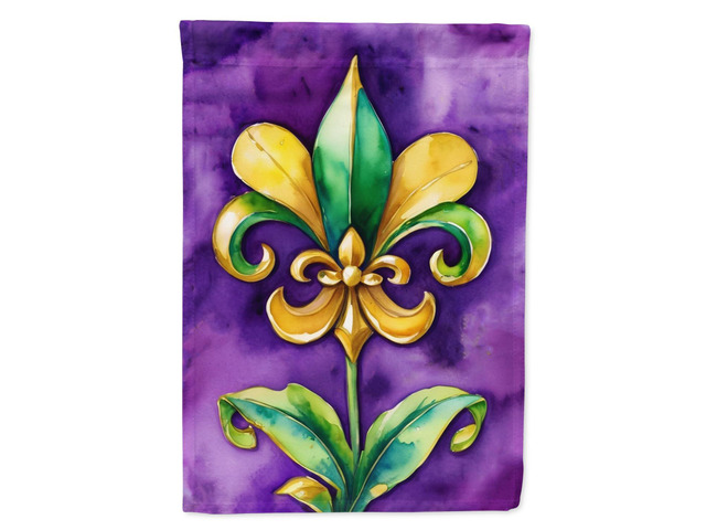 Caroline's Treasures DAC5227GF Fleur de lis Mardi Gras Garden Flag Mailbox Flag Decorative Yard Flag Banner Outside Patio Artwork Yard Flower Beds,...