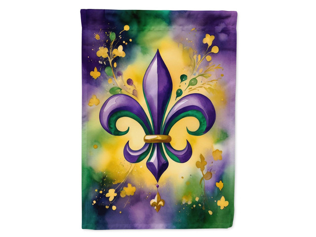 Caroline's Treasures DAC5228GF Fleur de lis Mardi Gras Garden Flag Mailbox Flag Decorative Yard Flag Banner Outside Patio Artwork Yard Flower Beds,...