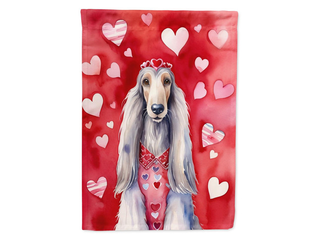 Caroline's Treasures DAC5254GF Afghan Hound My Valentine Garden Flag Mailbox Flag Decorative Yard Flag Banner Outside Patio Artwork Yard Flower...