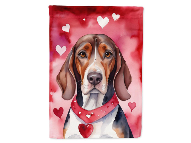 Caroline's Treasures DAC5262CHF American English Coonhound My Valentine House Flag Large Porch Sleeve Pole Decorative Outside Yard Banner Artwork...