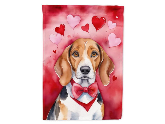 Caroline's Treasures DAC5264GF American Foxhound My Valentine Garden Flag Mailbox Flag Decorative Yard Flag Banner Outside Patio Artwork Yard...